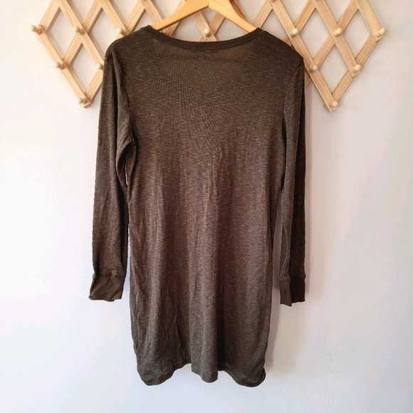 SPORTSGIRL Dress (sM) Boho Olive Green Long Sleeve - Picture 4 of 5